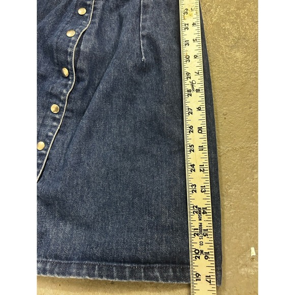 Vintage Womens Button Front‎ Denim Skirt Juniors 11 - Picture 5 of 6